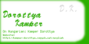 dorottya kamper business card